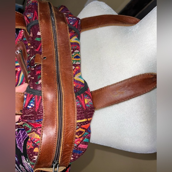 Nena & Co OOAK Convertible Day Bag Crossbody Huipil Leather OG CDB - Picture 8 of 16